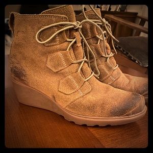 Sorel lace up booties